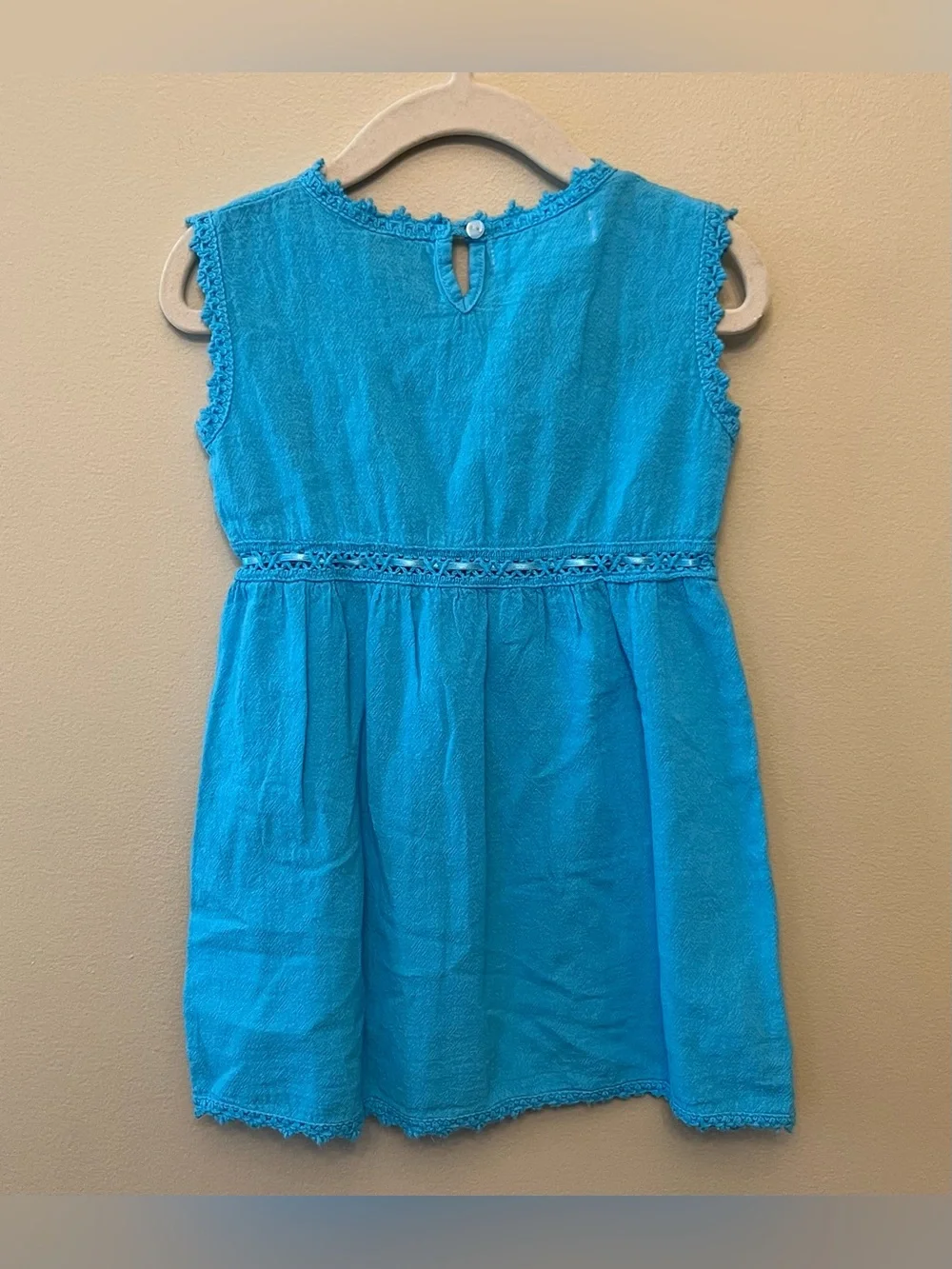 NWT Peruvian Artisan-Made Hand-Embroidered Applique Sun Dress Toddler Size 4